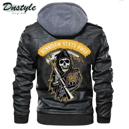 Kennesaw State Owls NCAA Basketball Sons Of Anarchy Black Leather Jacket