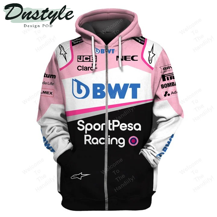 Bwt Racing Point F1 Team Claro Jcb Nec All Over Print 3D Hoodie