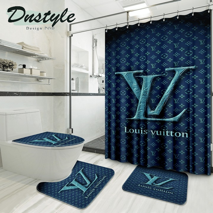 Louis Vuitton Brand Bathroom Luxury Fashion Set Shower Curtain #46