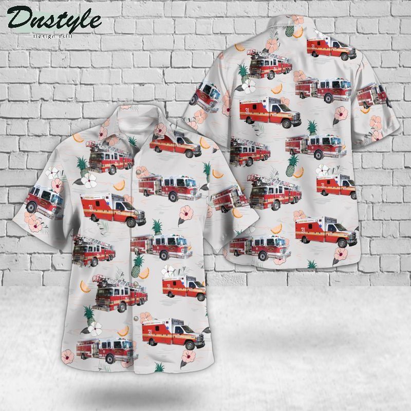 Justice Cook County Illinois Roberts Park Fire Protection District Hawaiian Shirt