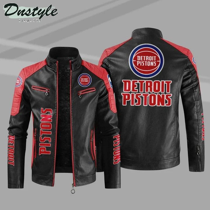 Detroit Pistons NBA Sport Leather Jacket