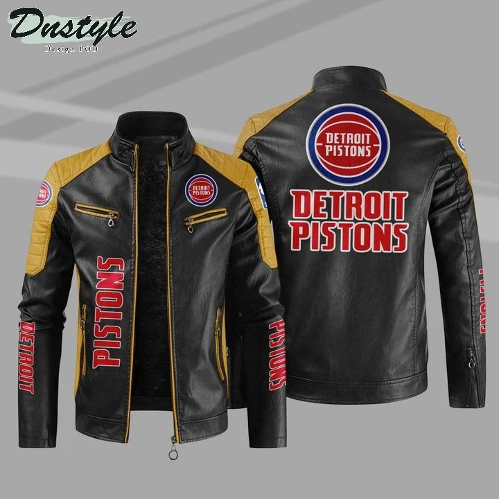 Detroit Pistons NBA Sport Leather Jacket