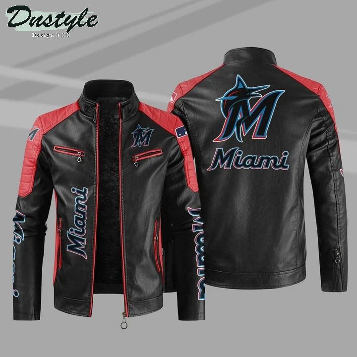 Miami Marlins MLB Sport Leather Jacket