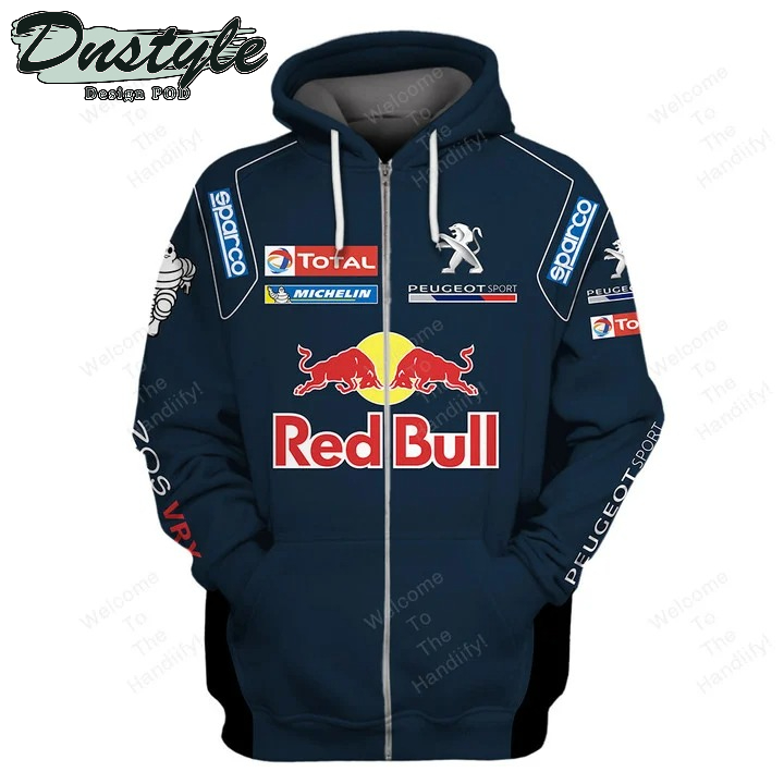 Red Bull Racing Peugeot Sport Total Michelin Navy All Over Print 3D Hoodie