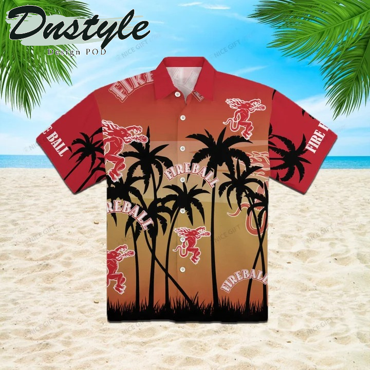 Fireball whisky hawaiian shirt