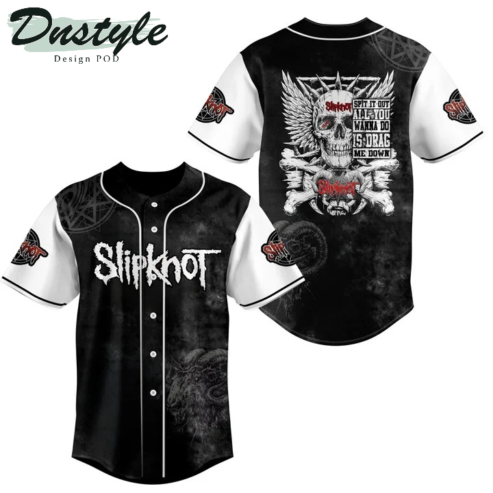 Slipknot Black And White 3D All Over Printed Baseball Jersey