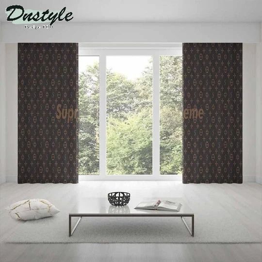 Brown Supreme Symbols Window Curtains