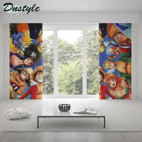 Luffy With Friends One Piece Window Curtains