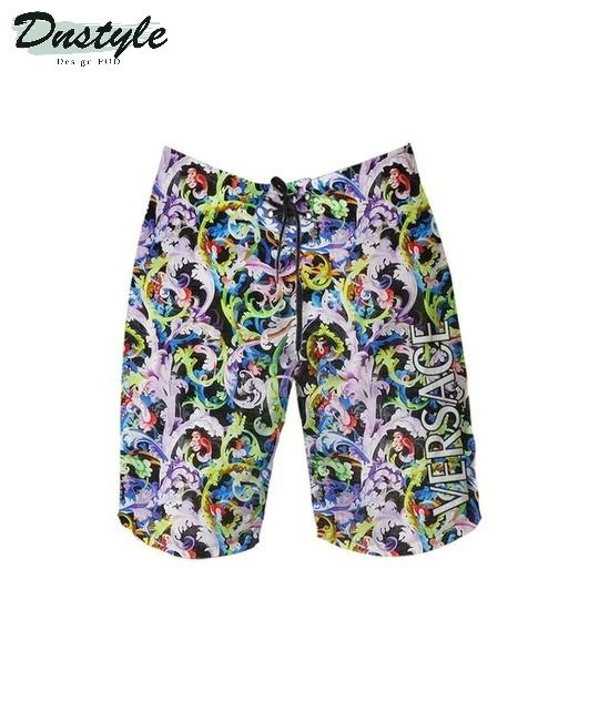 Versace Pattern Hawaiian Shirt Shorts And Flip Flops