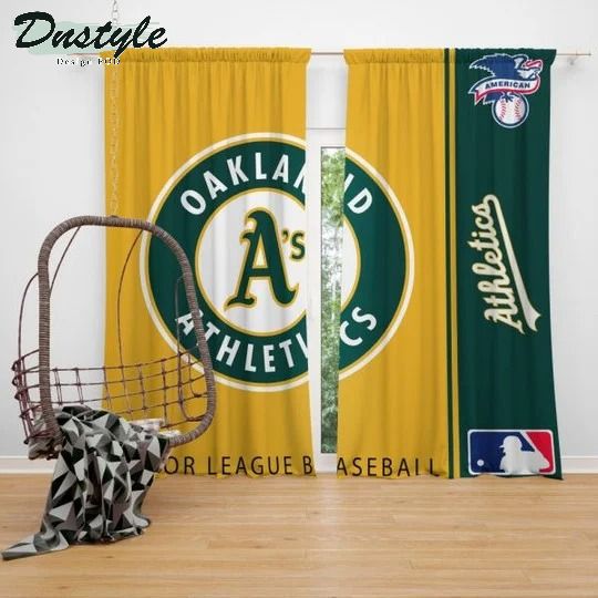 Oakland Athletics Mlb Baseball American League Shower Curtain Waterproof Bathroom Sets Window Curtains