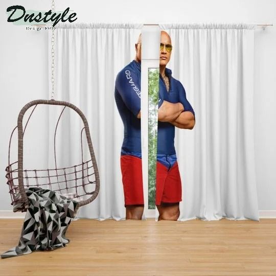 Baywatch Movie Dwayne Johnson man Muscle Shower Curtain Waterproof Bathroom Sets Window Curtains