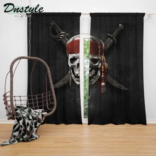 Pirates Of The Caribbean Movie Dead Skull Shower Curtain Waterproof Bathroom Sets Window Curtains