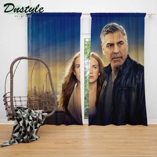 George Clooney & Brittany Robertson In Tomorrowland Shower Curtain Waterproof Bathroom Sets Window Curtains