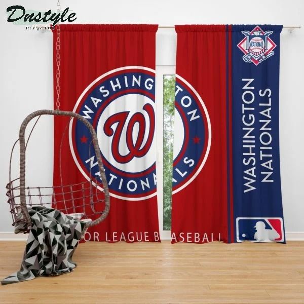 Washington Nationals MLB Shower Curtain Waterproof Bathroom Sets Window Curtains