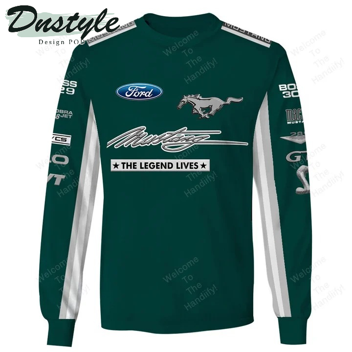 Ford Racing Mustang The Legend Lives All Over Print 3D Hoodie