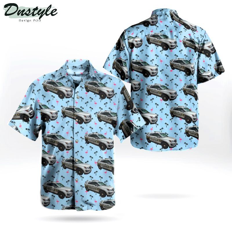 Outagamie County Wisconsin Sheriff's Department Ford Police Interceptor Utility Hawaiian Shirt