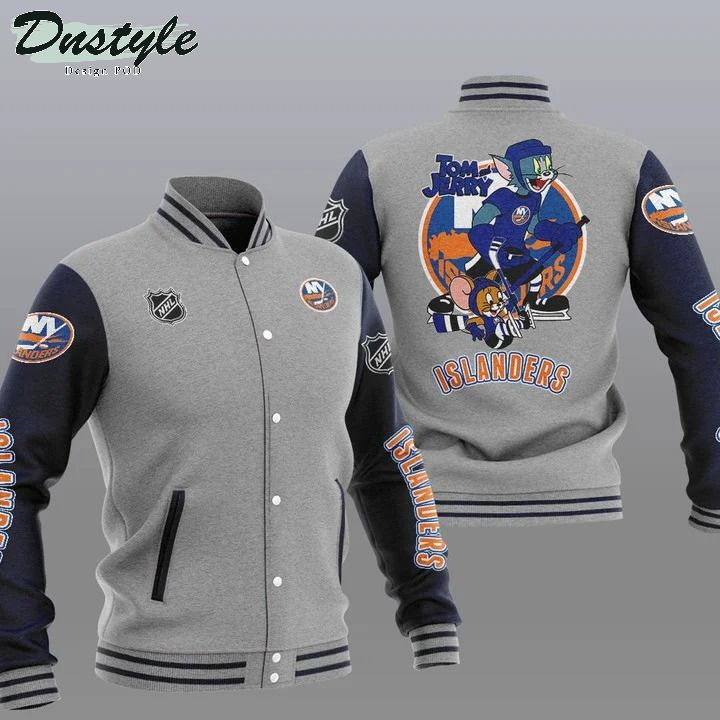 New York Islanders NHL Tom And Jerry Varsity Baseball Jacket