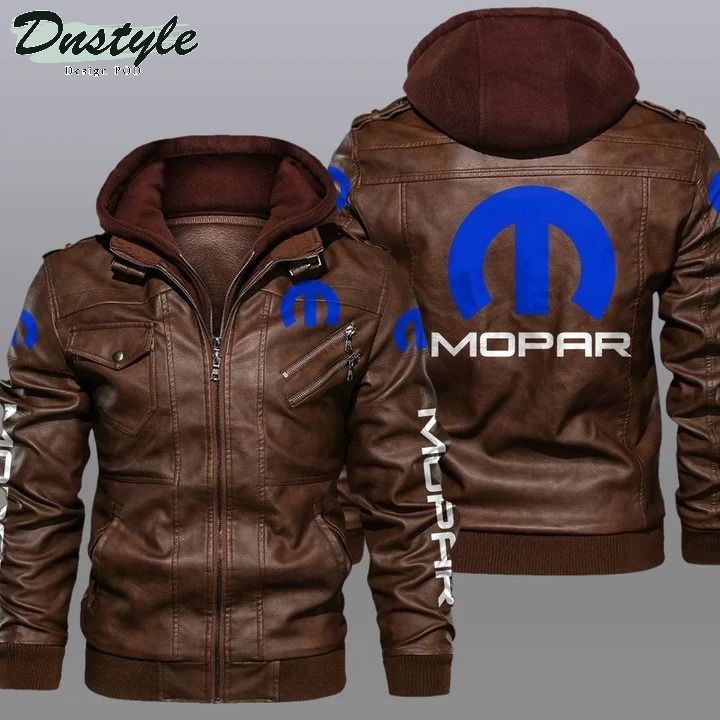 Mopar hooded leather jacket
