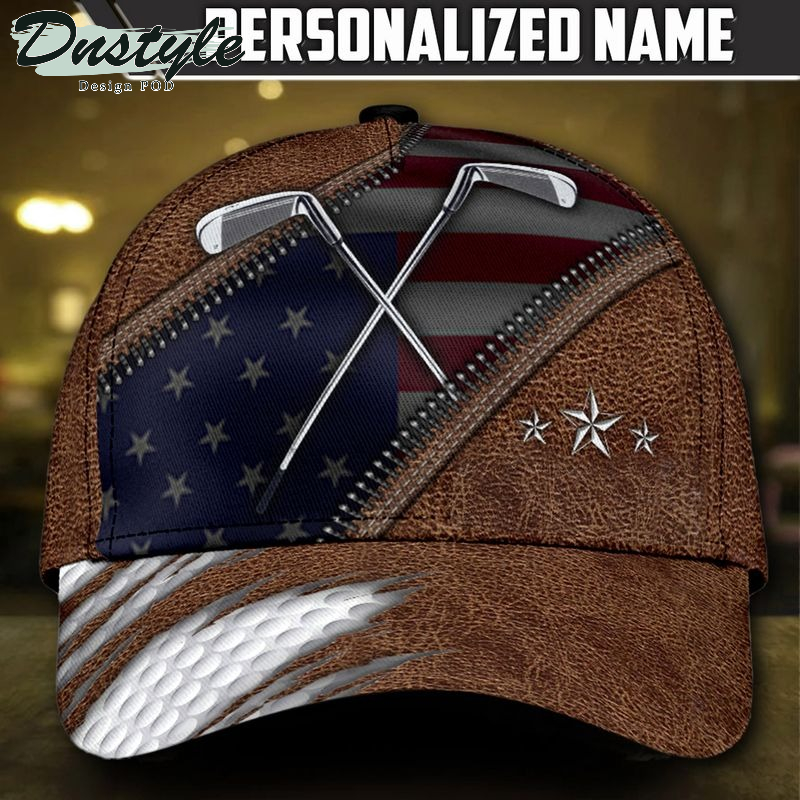 Custom Name Golf AOP Classic Baseball Cap