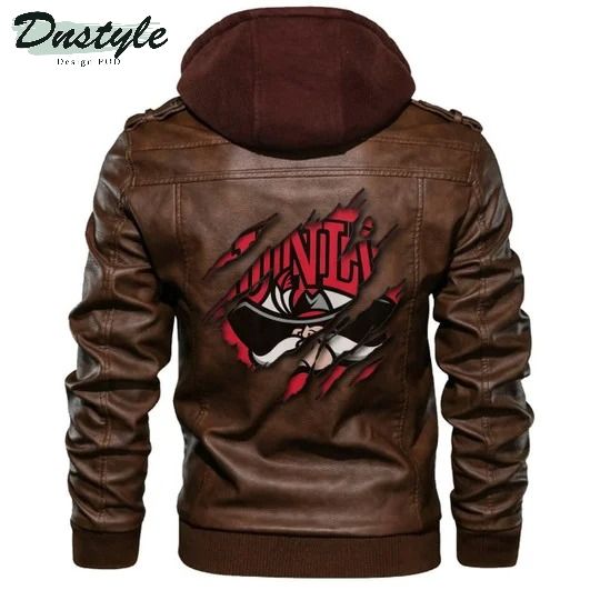 Unlv Rebels Ncaa Brown Leather Jacket