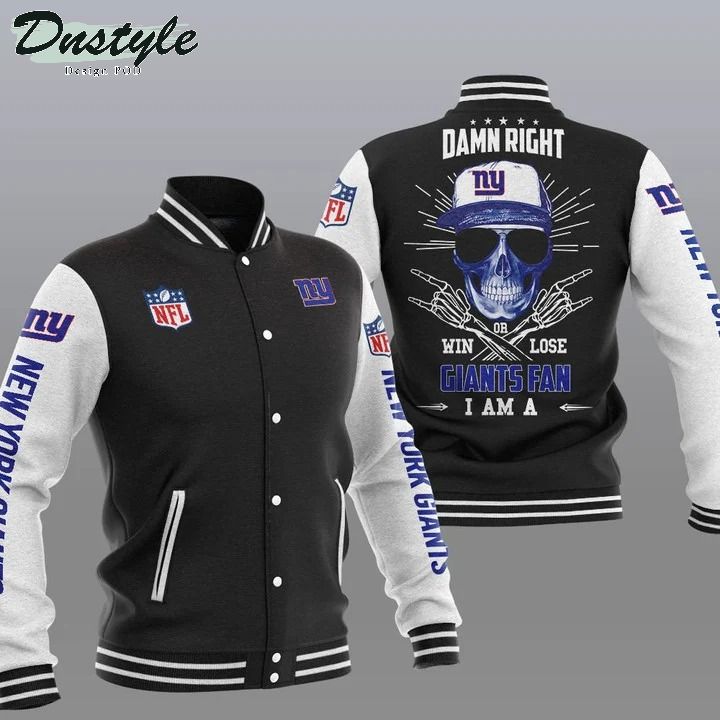 New York Giants NFL Damn Right Varsity Baseball Jacket