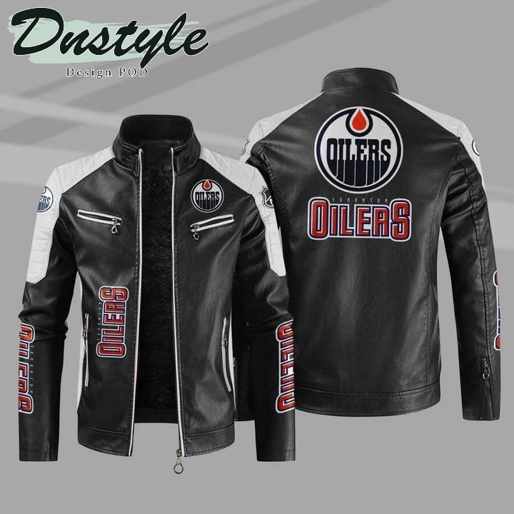 Edmonton Oilers NHL Sport Leather Jacket