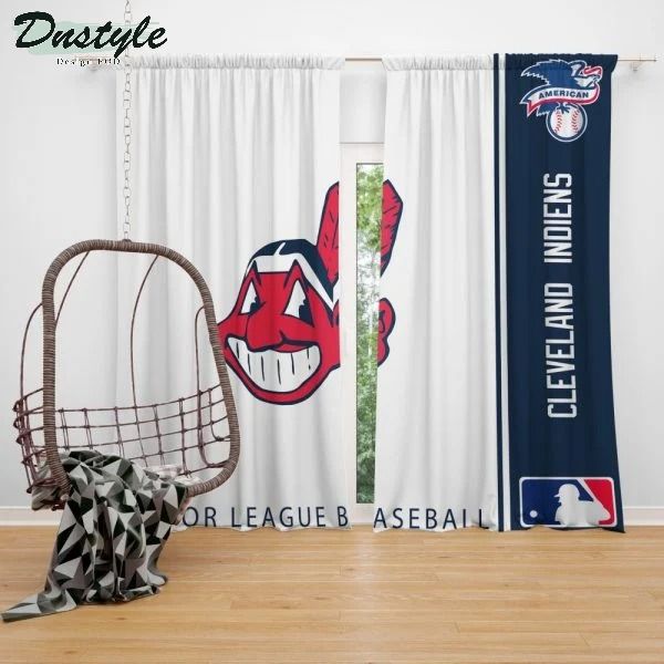 Cleveland Indians MLB Shower Curtain Waterproof Bathroom Sets Window Curtains
