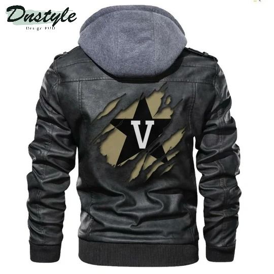 Vanderbilt Commodores Ncaa Black Leather Jacket