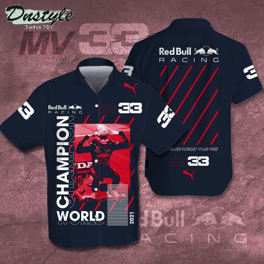 Red bull racing world champion mv33 hawaiian shirt