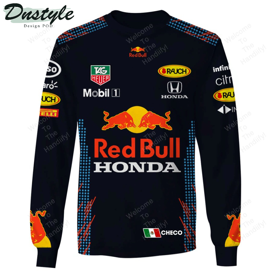 Checo Perez Red Bull Racing Honda Mobil 1 All Over Print 3D Hoodie