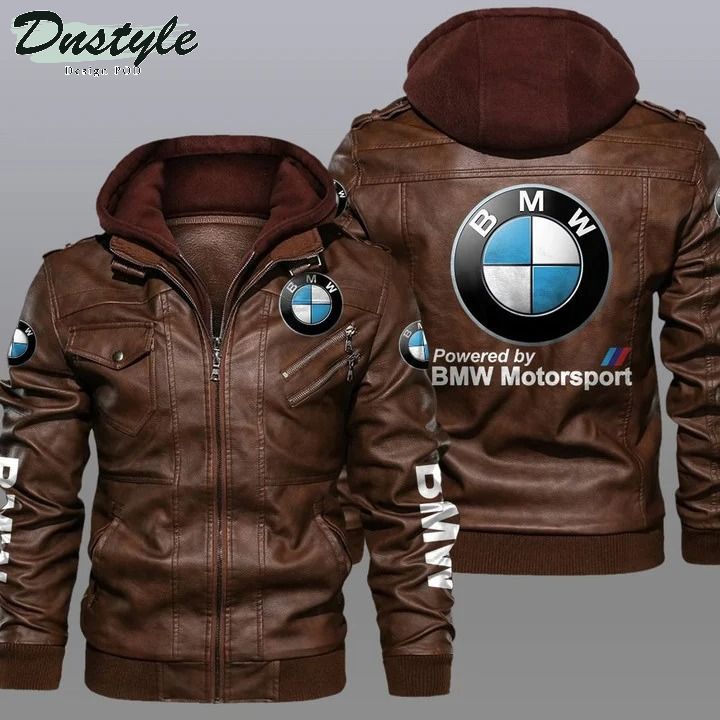 BMW hooded leather jacket