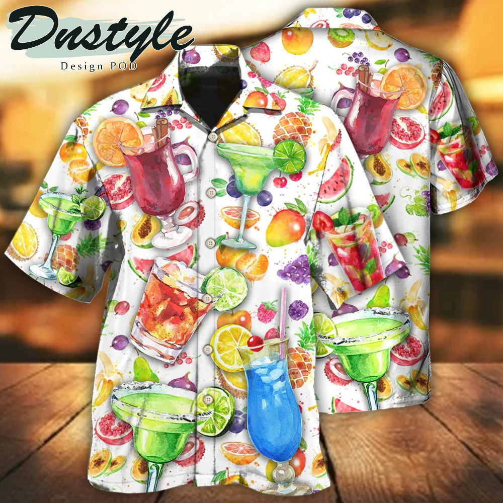 Cocktail margarita colorful style Hawaiian shirt