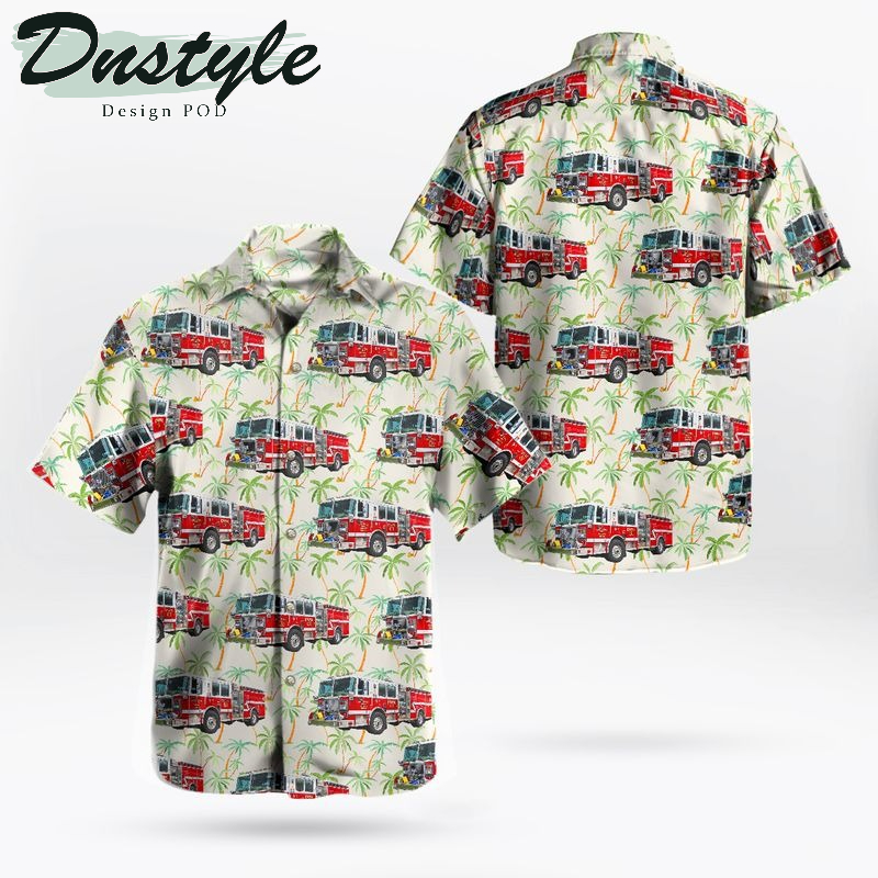 Fort Meade Fire And Emergency Services Fire Engine Hawaiian Shirt
