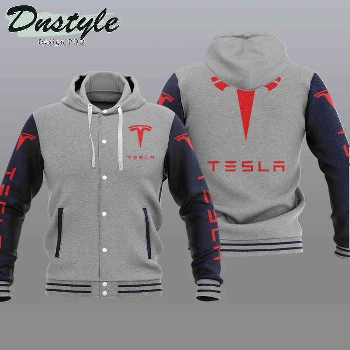 Tesla Hooded Varsity Jacket