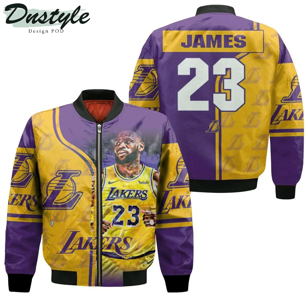 Los Angeles Lakers NBA King James 23 Bomber Jacket
