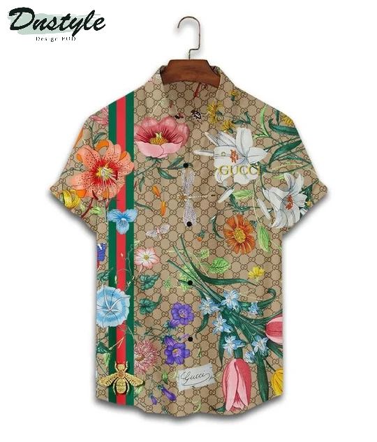 Gucci Flower Flip Flops Combo Hawaii Shirt Shorts
