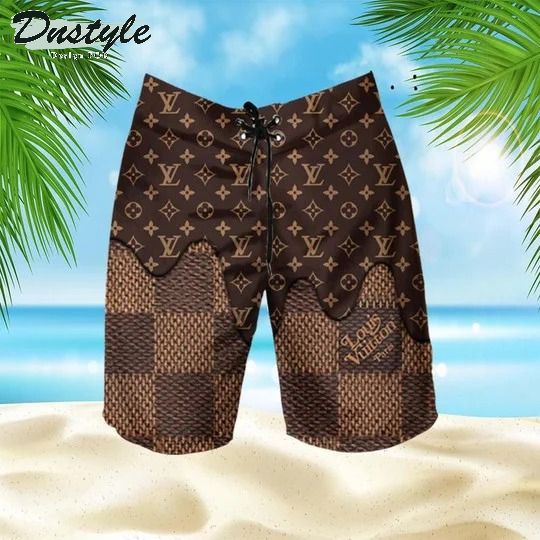 Louis Vuitton Paris Combo Hawaii Shirt Shorts Flip Flops
