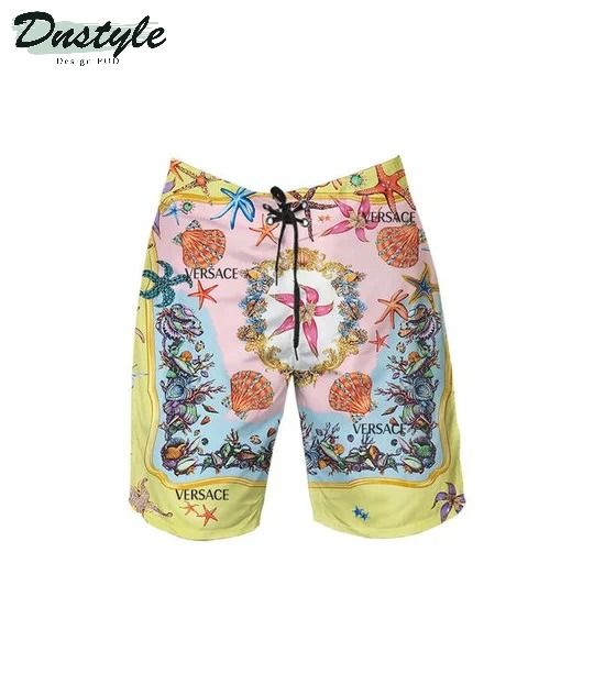 Versace Ocean Hawaiian Shirt Shorts And Flip Flops