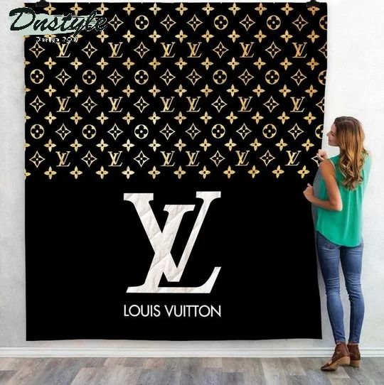 Louis Vuitton Logo LV Black Luxury Brand Premium Blanket