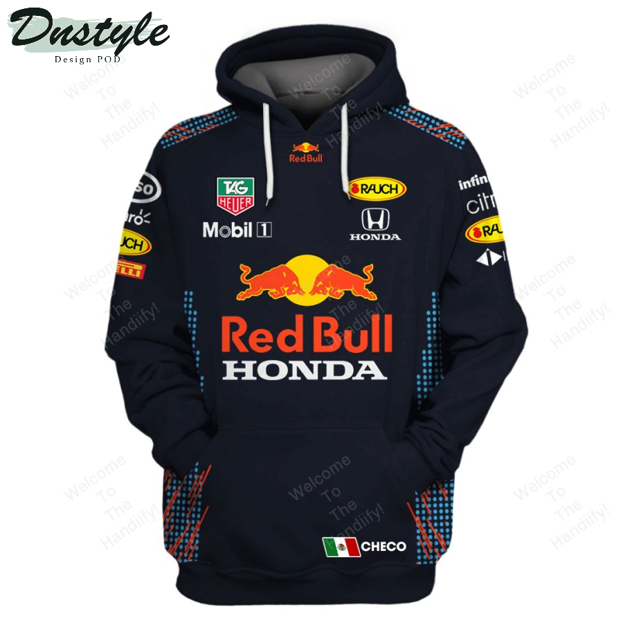 Checo Perez Red Bull Racing Honda Mobil 1 All Over Print 3D Hoodie