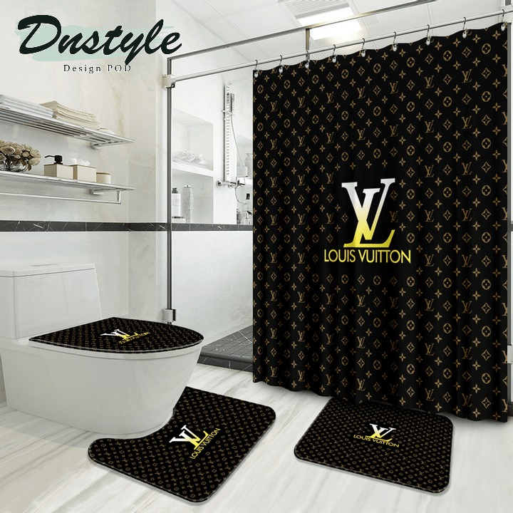 Louis Vuitton Luxury Fashion Brand Bathroom Set Shower Curtain #37