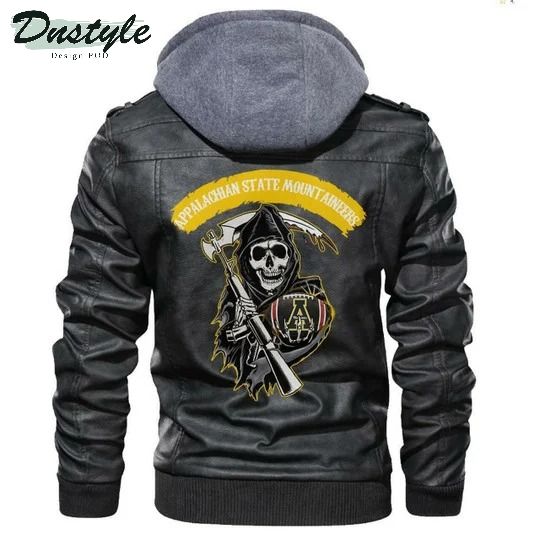 Appalachian State Mountaineers NCAA Football Sons Of Anarchy Black Leather Jacket