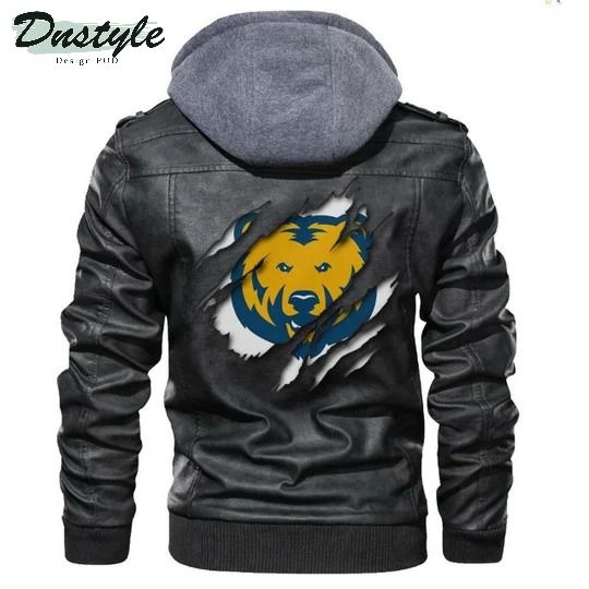 Northern Colorado Bears NCAA Black Leather Jacket