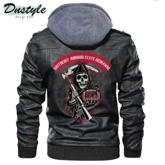 Southeast Missouri State Redhawks NCAA Football Sons Of Anarchy Black Leather Jacket