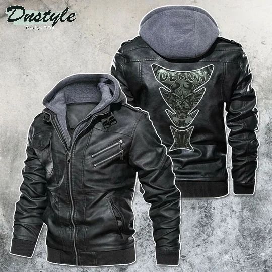 Demon Skull Motorcycle Club Leather Jacket