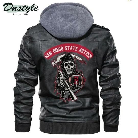San Diego State Aztecs Ncaa Football Sons Of Anarchy Black Leather Jacket
