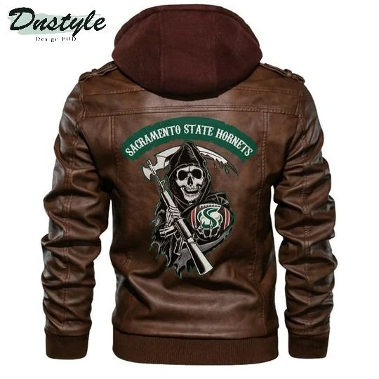 Sacramento State Hornets Ncaa Football Sons Of Anarchy Brown Leather Jacket