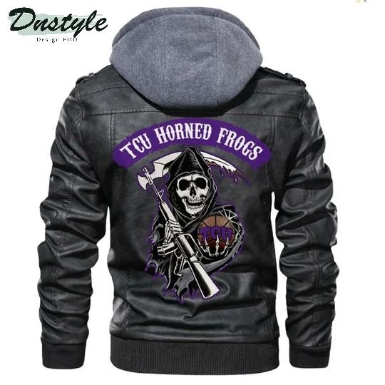 Tcu Horned Frogs Ncaa Basketball Sons Of Anarchy Black Leather Jacket