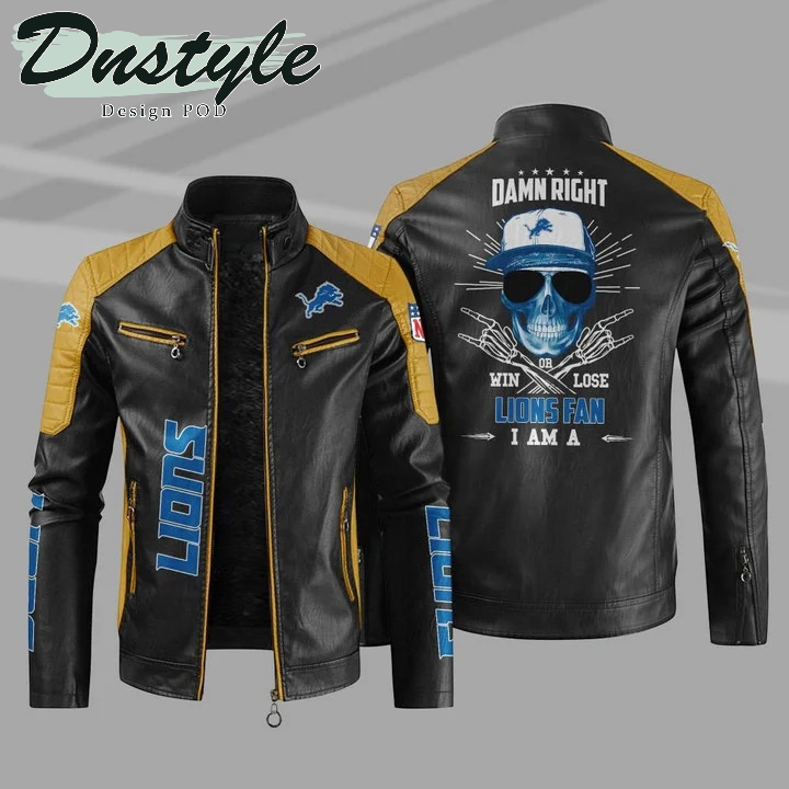 Detroit Lions NFL Sport Leather Jacket