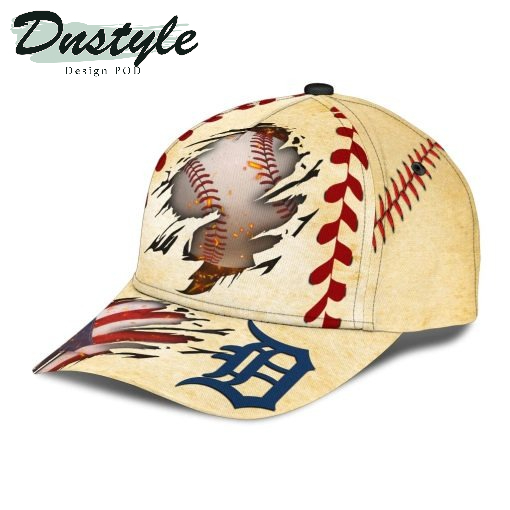 Detroit Tigers Baseball US Flag MLB Classic Cap